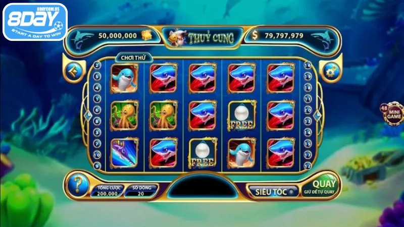 Nổ hũ Đại Dương 8Day - Săn kho báu với phần thưởng khủng 2 Game nổ hũ đại dương với kho báu giá trị tại 8Day