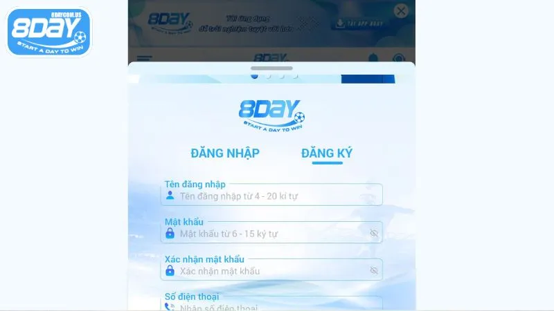 chơi có trách nhiệm 2 Người chơi cần cung cấp thông tin cho 8Day chính xác