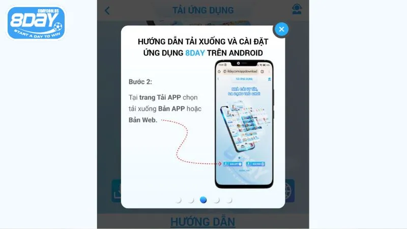 Tải app 8Day - Trải nghiệm cá cược đỉnh cao trên điện thoại 4 Tải app nhà cái 8Day dễ dàng cho android