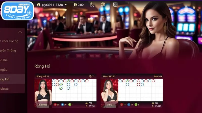 Rồng Hổ 8Day - Cá cược đỉnh cao, thắng lớn mỗi ngày 2 Trải nghiệm cá cược game bài Rồng Hổ tại 8Day